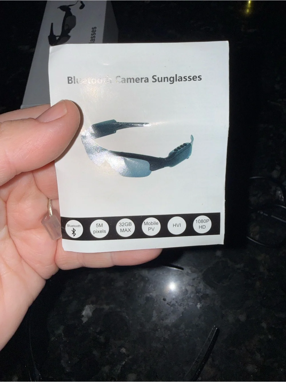 HD Video Sunglasses with Built-In Camera - Black